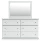 Bostwick Shoals Full Panel Bed with Mirrored Dresser, Chest and Nightstand