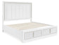Chalanna King Upholstered Storage Bed with Mirrored Dresser, Chest and Nightstand