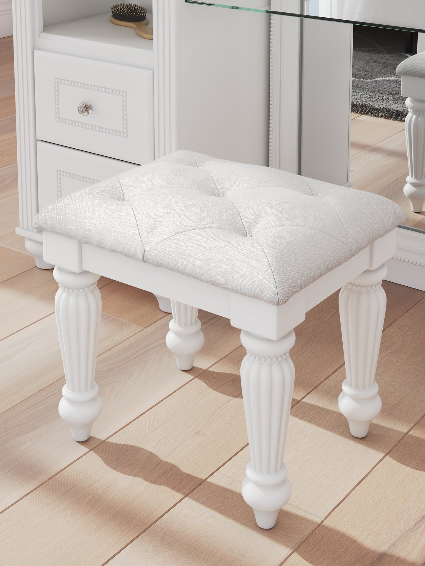 Kozlani Vanity Upholstered Stool