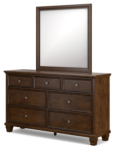 Danabrin California King Panel Storage Bed, Dresser and Mirror