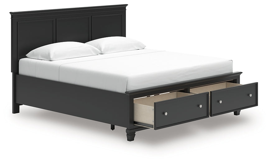 Lanolee King Panel Storage Bed, Dresser and Mirror