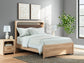 Kinlanni Queen Upholstered Panel Bed, Dresser and Mirror