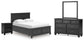 Lanolee Queen Panel Storage Bed, Dresser, Mirror and Nightstand