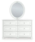 Kozlani Twin Upholstered Panel Storage Bed, Dresser and Mirror