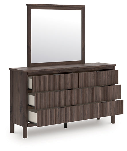 Pamytta Twin Panel Platform Bed, Dresser, Mirror and Nightstand