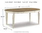 Realyn Dining Table and 4 Chairs
