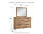 Hyanna Queen Panel Bed with 2 Side Storage, Dresser and Mirror