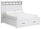 Ashbryn California King Panel Storage Bed, Dresser, Mirror, Chest and Nightstand
