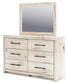 Lawroy King Panel Bed with Storage, Dresser, Mirror and Nightstand