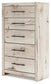 Lawroy Twin Panel Bed with Storage, Dresser, Mirror, Chest and Nightstand