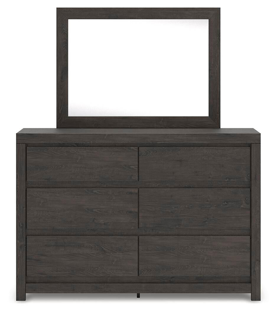 Fraluna King Panel Bed, Dresser, Mirror and Nightstand