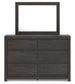 Fraluna King Panel Bed, Dresser, Mirror and Nightstand