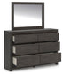 Fraluna King Panel Bed, Dresser, Mirror and Nightstand