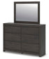 Fraluna King Panel Bed, Dresser, Mirror and Nightstand