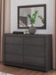 Fraluna King Panel Bed, Dresser, Mirror and Nightstand
