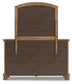 Vandenmore California King Storage Sleigh Bed with Mirrored Dresser, Chest and Nightstand