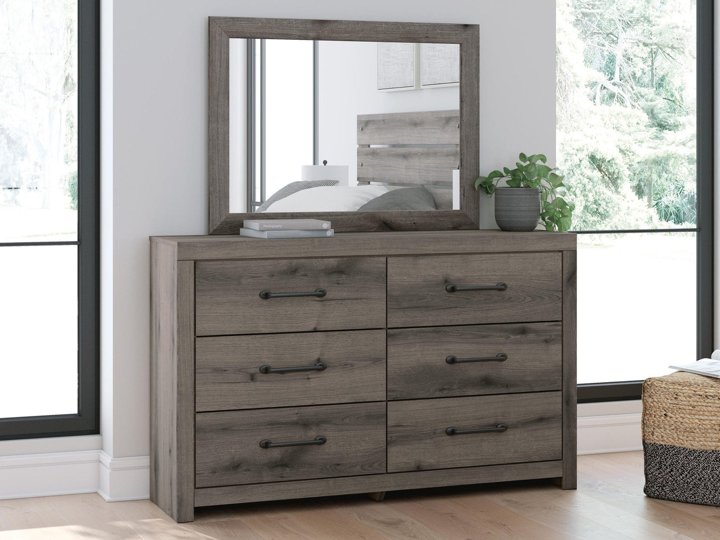 Urbanoore Queen Panel Bed, Dresser, Mirror, Chest and Nightstand