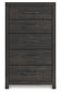 Delmorta Twin Panel Storage Bed, Dresser, Mirror, Chest and Nightstand