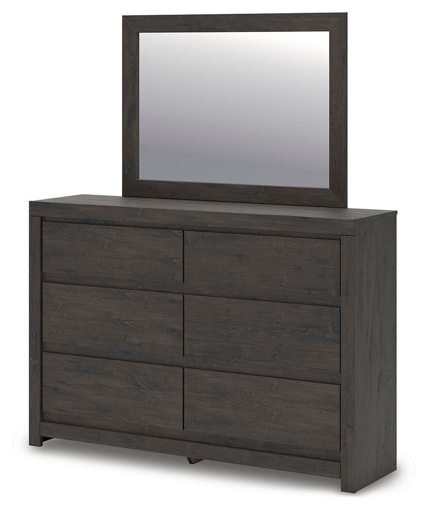 Parlayon King Panel Storage Bed, Dresser, Mirror and Nightstand