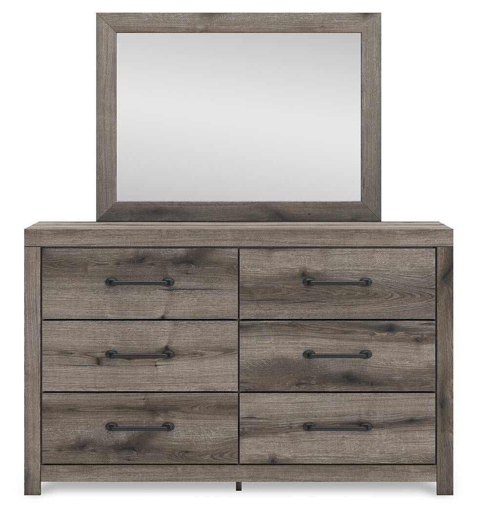 Graystorm Queen Panel Bed, Dresser and Mirror