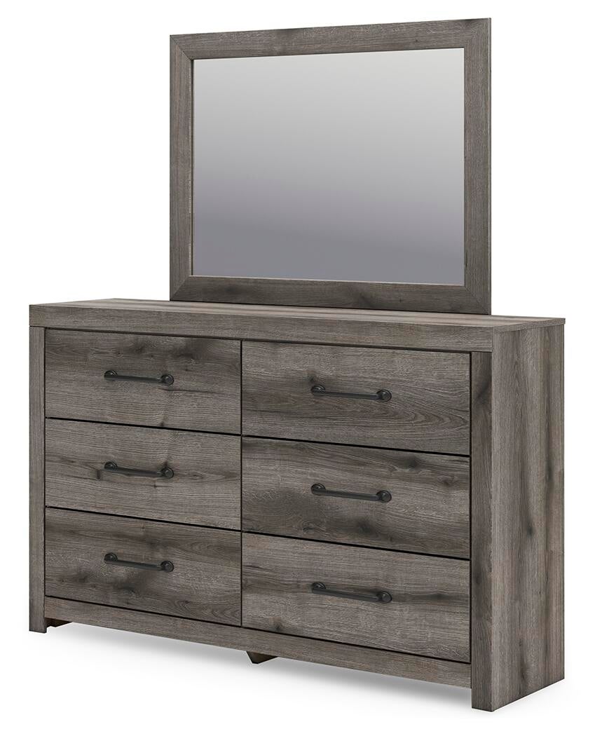 Graystorm Queen Panel Bed, Dresser and Mirror