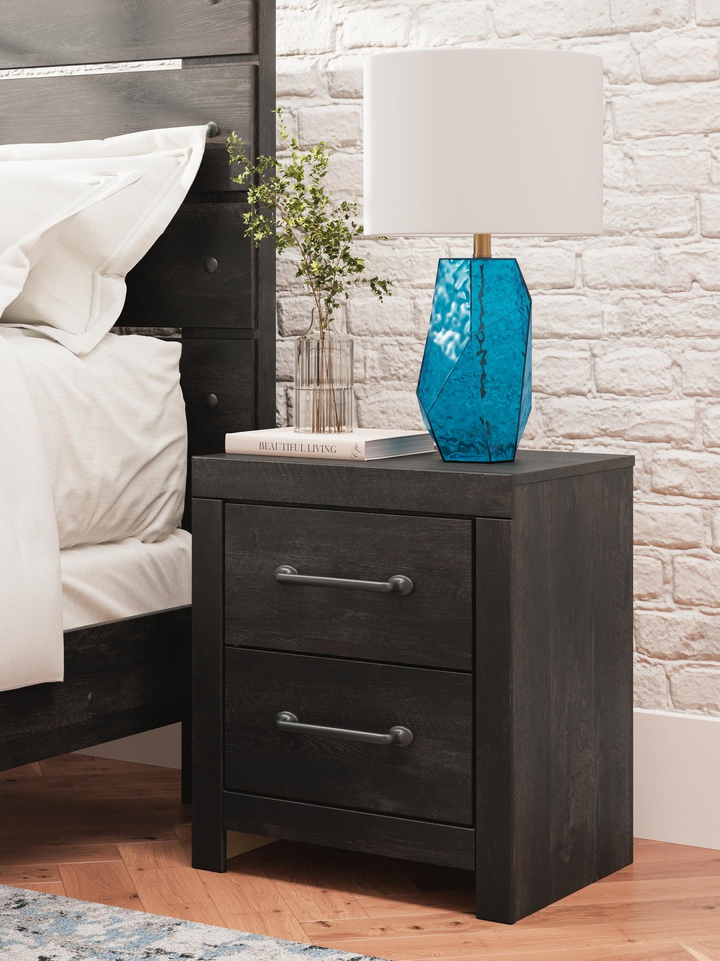 Delmorta Queen Panel Bed, Dresser, Mirror, Chest and Nightstand