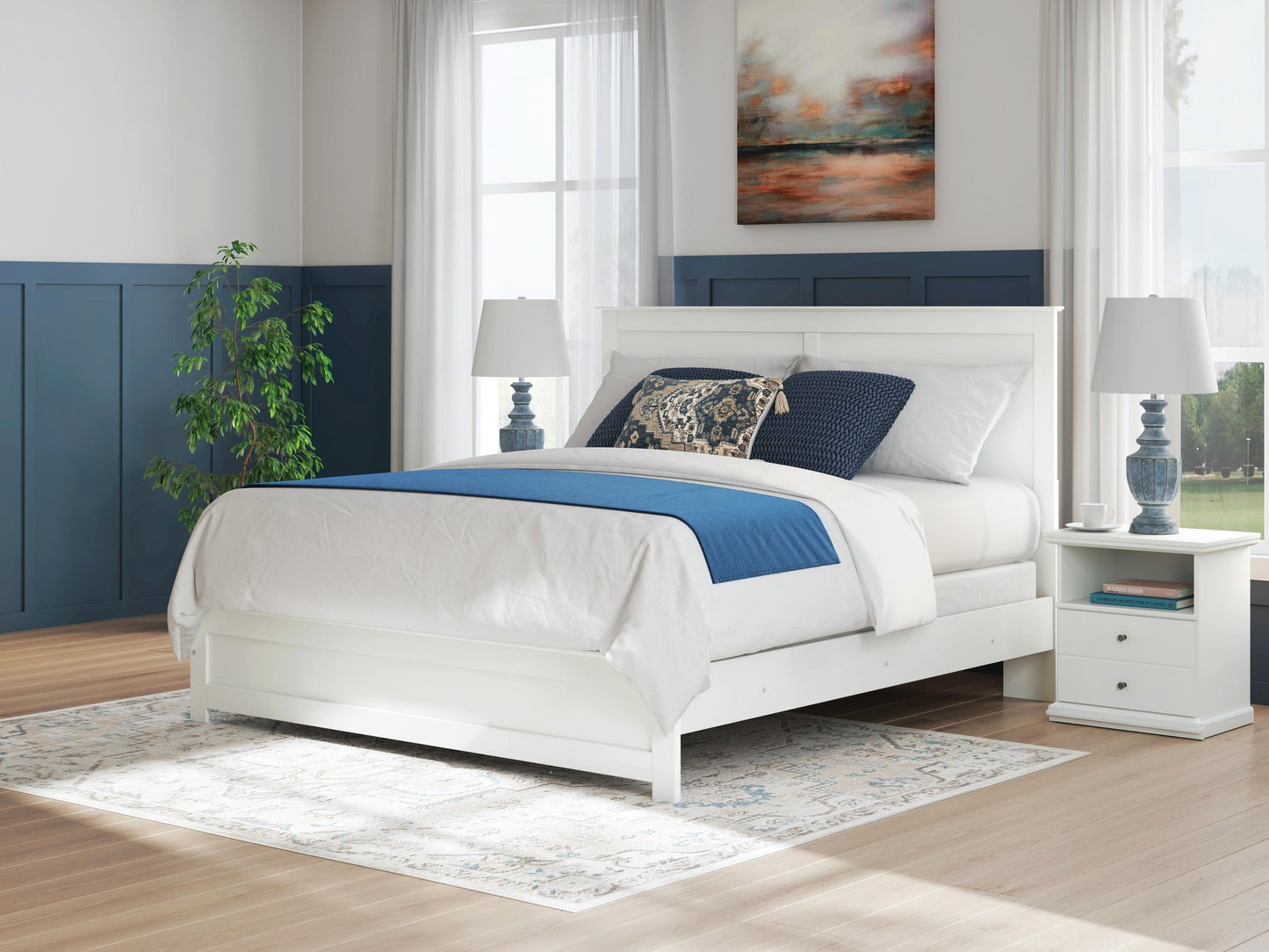Bostwick Shoals King Panel Bed, Dresser and Mirror