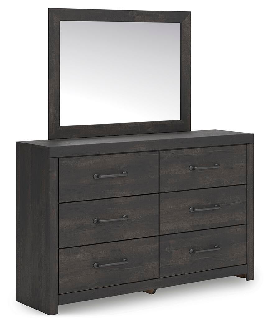 Hollivern Full Panel Bed, Dresser, Mirror and Nightstand