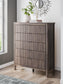 Cadmori Twin Upholstered Panel Platform Bed, Dresser, Mirror, Chest and Nightstand