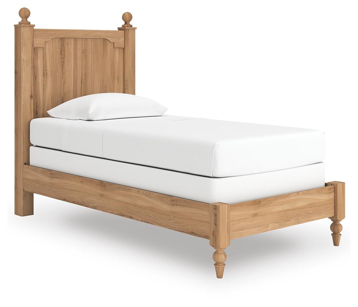 Aleaport Twin Panel Bed with Mirrored Dresser and Nightstand