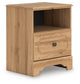Aleaport Twin Panel Bed with Mirrored Dresser and Nightstand