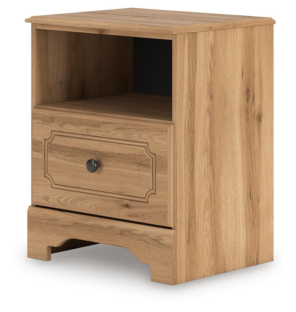 Aleaport Twin Panel Bed with Mirrored Dresser and Nightstand