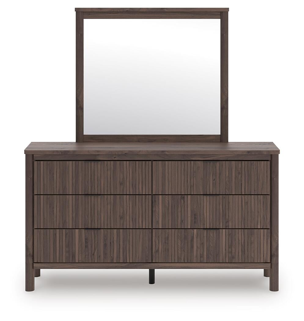 Pamytta Full Panel Platform Bed, Dresser, Mirror, Chest and Nightstand