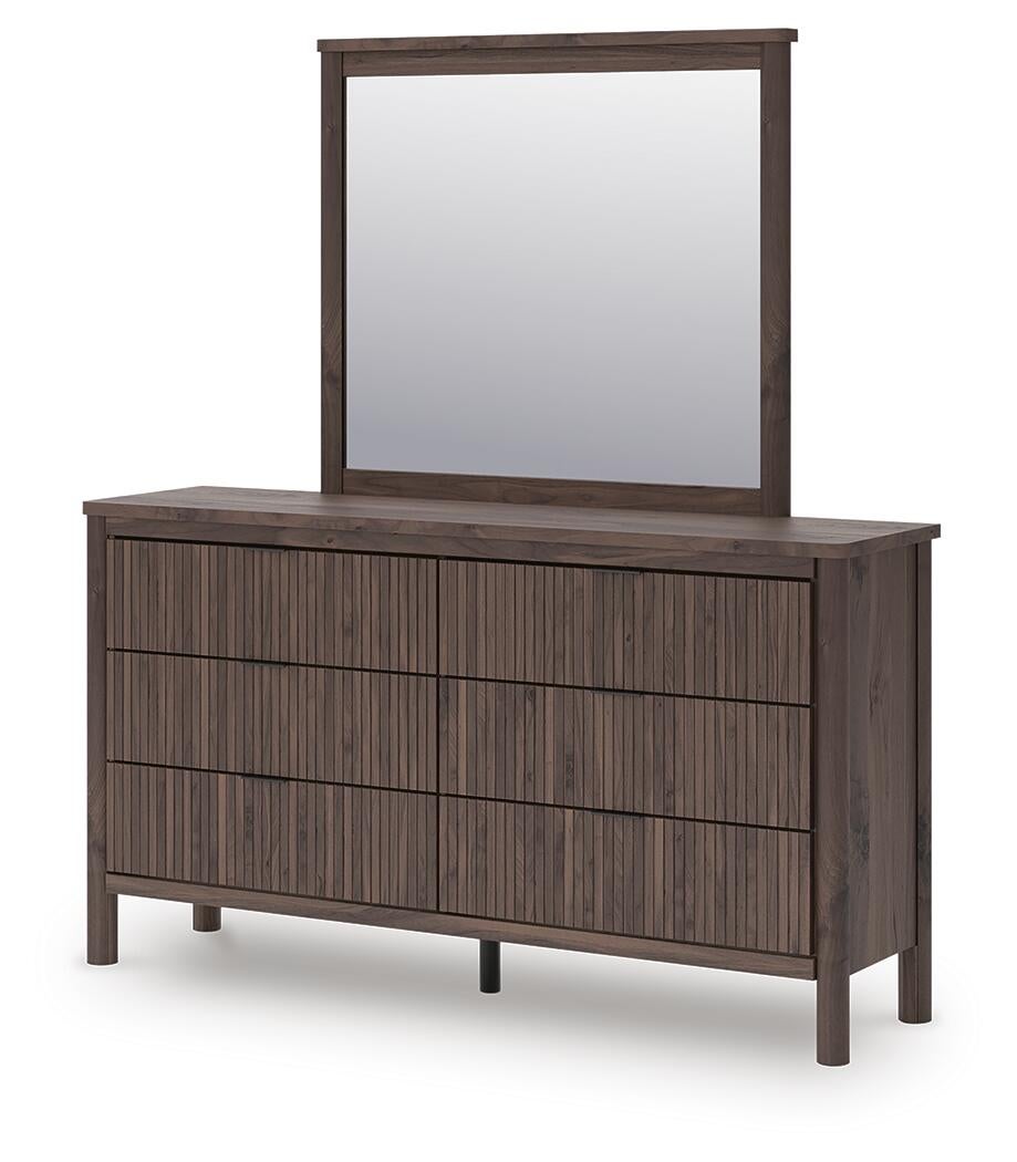 Pamytta Full Panel Platform Bed, Dresser, Mirror, Chest and Nightstand