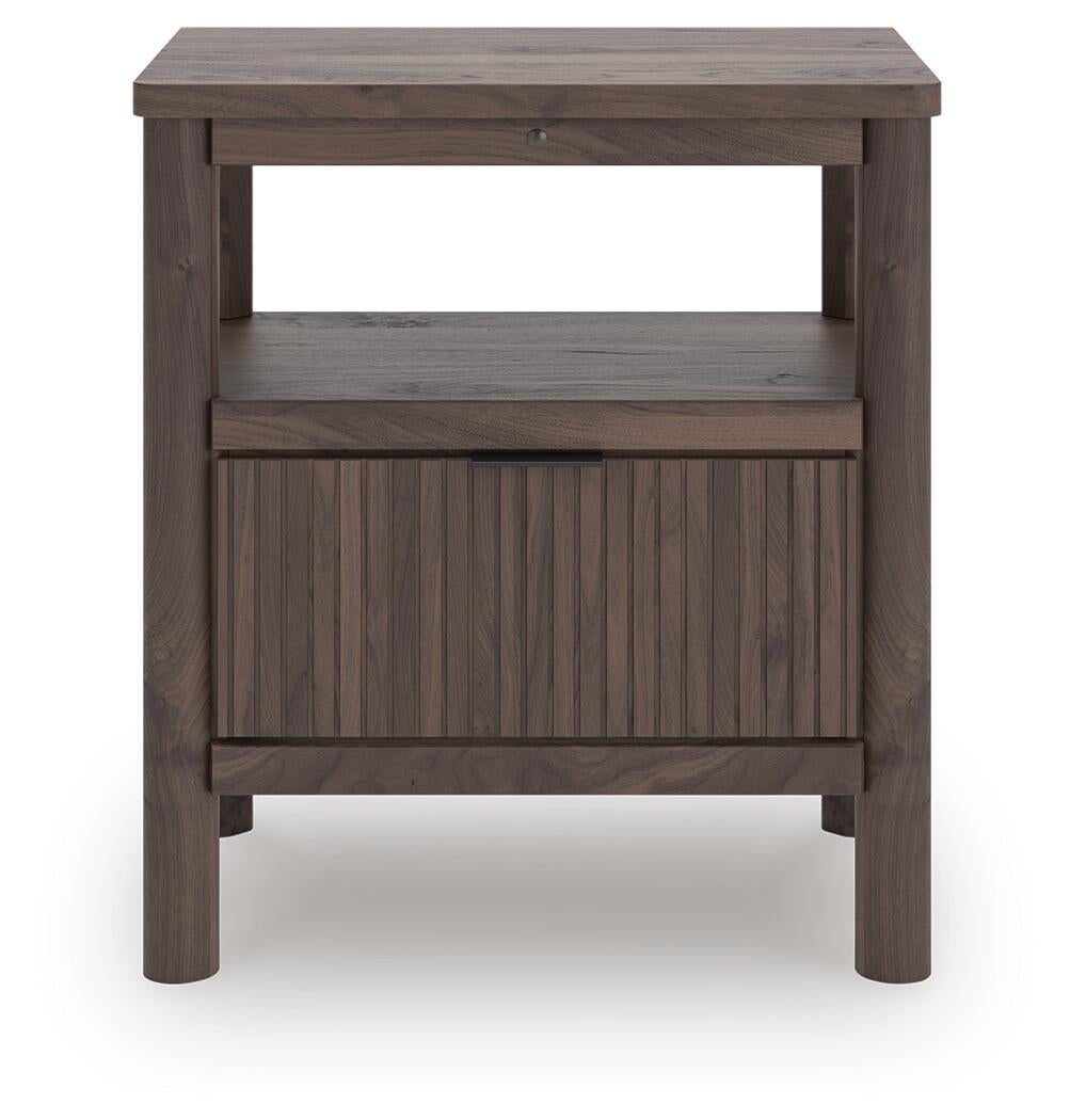 Pamytta Full Panel Platform Bed, Dresser, Mirror, Chest and Nightstand