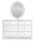 Kozlani Full Upholstered Panel Bed, Dresser, Mirror and Nightstand