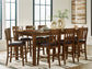 Ralene Counter Height Dining Table and 8 Barstools