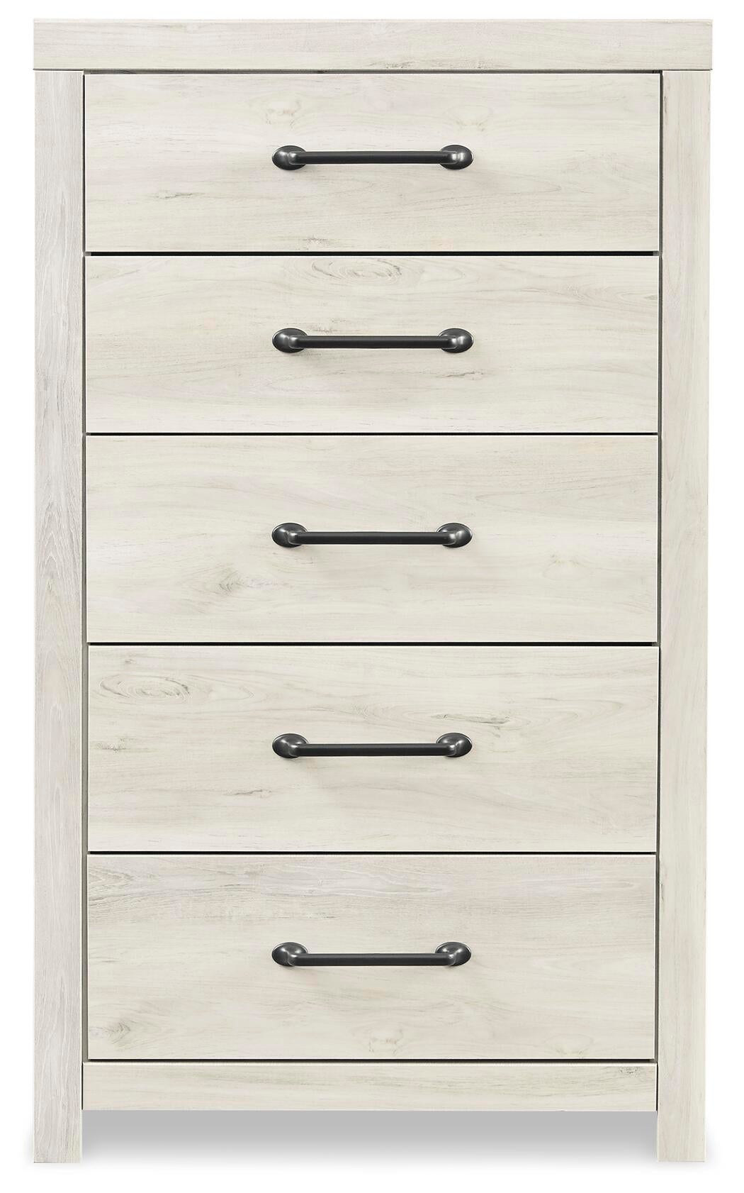 Cambeck Twin Panel Bed with Mirrored Dresser, Chest and Nightstand