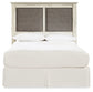 Cambeck King/California King Upholstered Panel Headboard with Mirrored Dresser and Chest