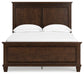 Danabrin Full Panel Bed with Mirrored Dresser and Nightstand