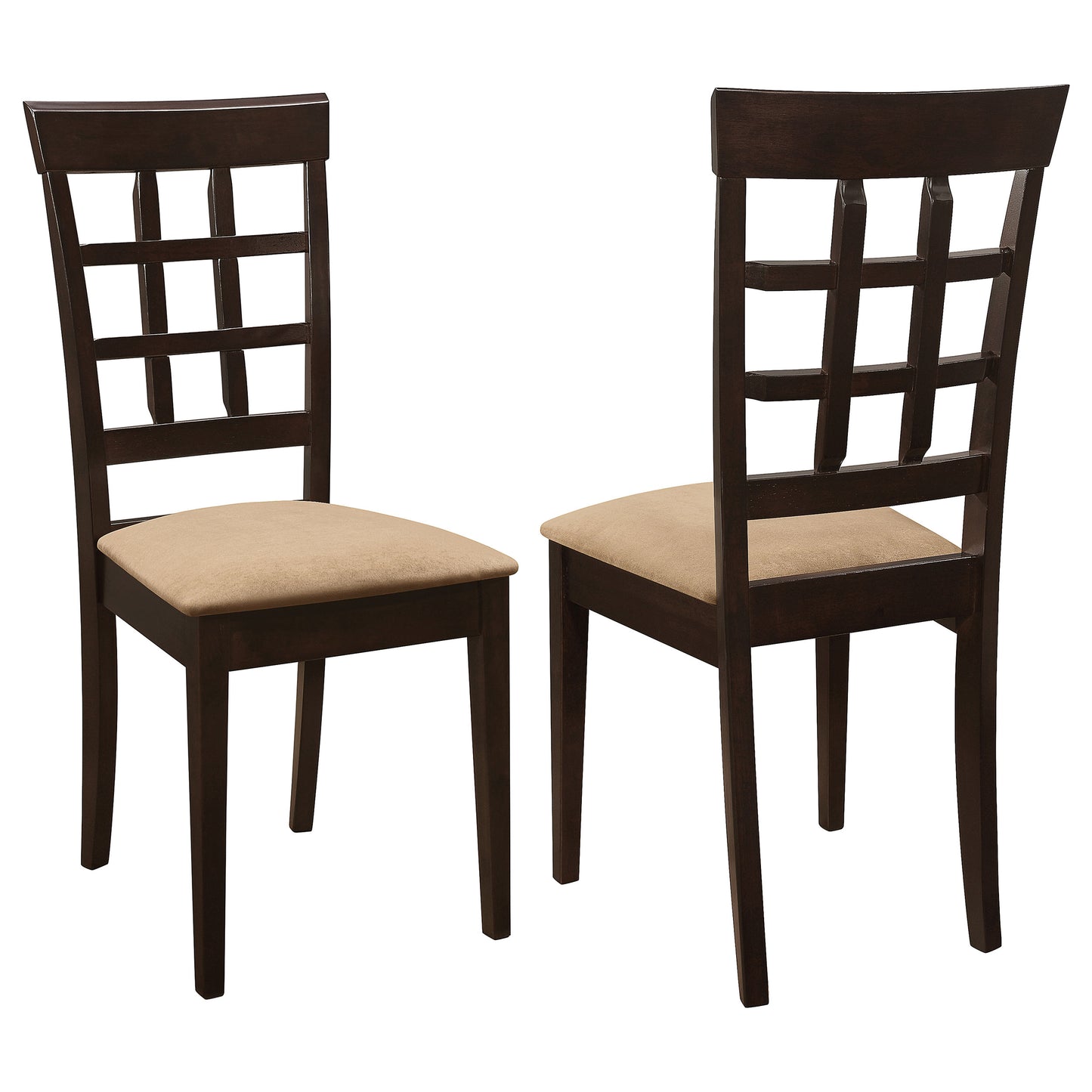 Gabriel Lattice Back Dining Side Chair Cappuccino (Set of 2)