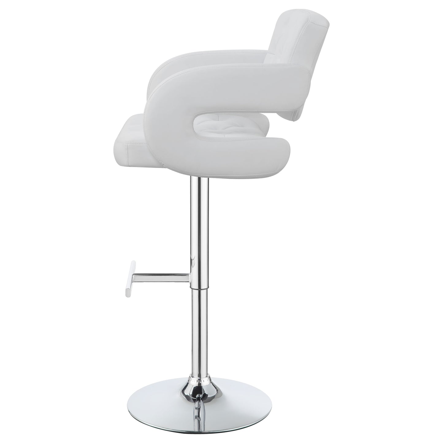 Brandi Adjustable Bar Stool Chrome and White