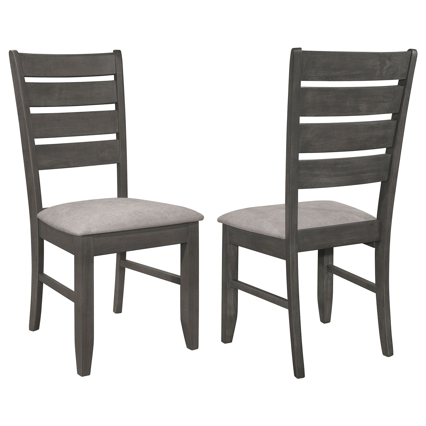 Dalila Wood Dining Side Chair Dark Grey (Set of 2)