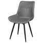 Brassie Upholstered Swivel Dining Side Chair Grey (Set of 2)