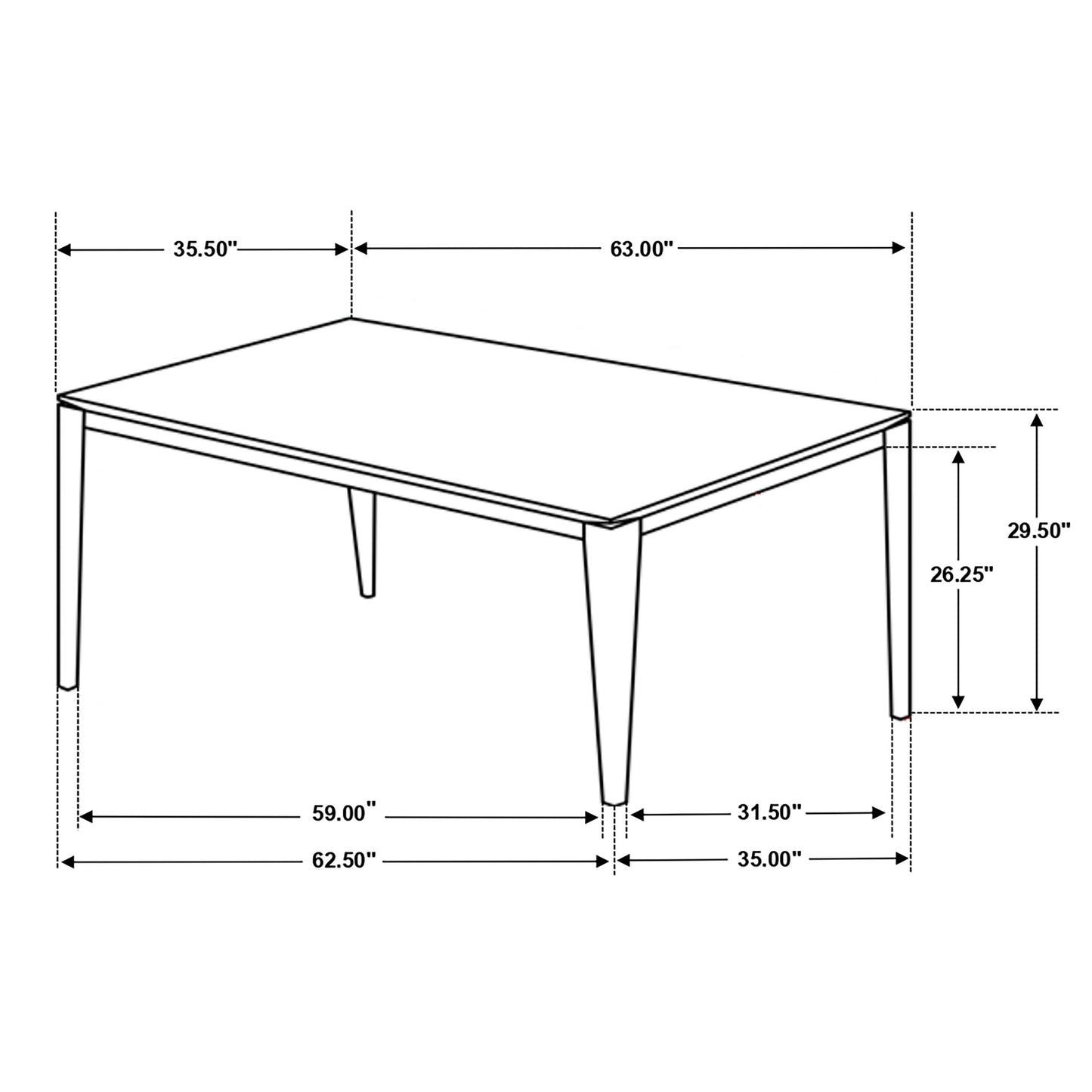 Stevie 7-piece Rectangular Dining Table Set White and Black