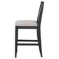 Elodie Wood Counter Chair Grey and Black (Set of 2)