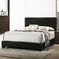 Conner Upholstered Queen Panel Bed Black