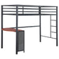 Fisher Twin Over Full Workstation Loft Bed Set Gunmetal