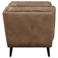 Thatcher Upholstered Tuxedo Arm Tufted Accent Chair Brown