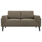 Rilynn 2-piece Upholstered Track Arm Sofa Set Brown